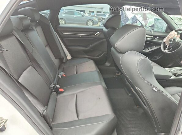 1HGCV2F3XKA001943 2019 HONDA ACCORD White Rear seats view