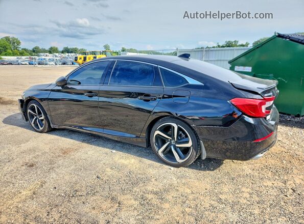 1HGCV2F3XMA002027 2021 HONDA ACCORD Черный Задняя левая четверть