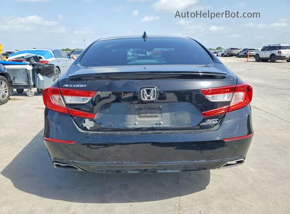 1HGCV2F3XNA022456 2022 HONDA ACCORD Black Вид ззаду