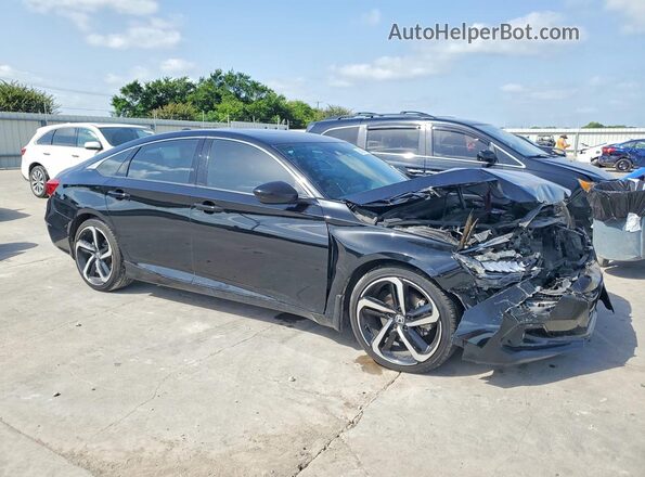 1HGCV2F3XNA022456 2022 HONDA ACCORD Black Передня права чверть
