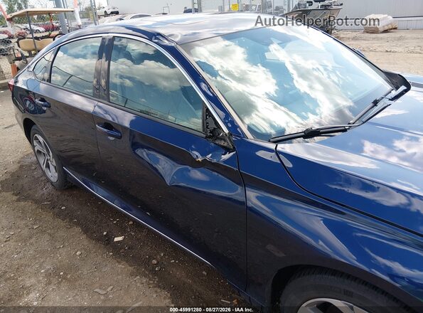 1HGCV2F52JA042339 2018 HONDA ACCORD Blue Вид спереду