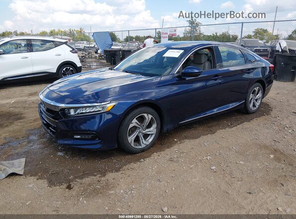 1HGCV2F52JA042339 2018 HONDA ACCORD Blue Передня ліва чверть