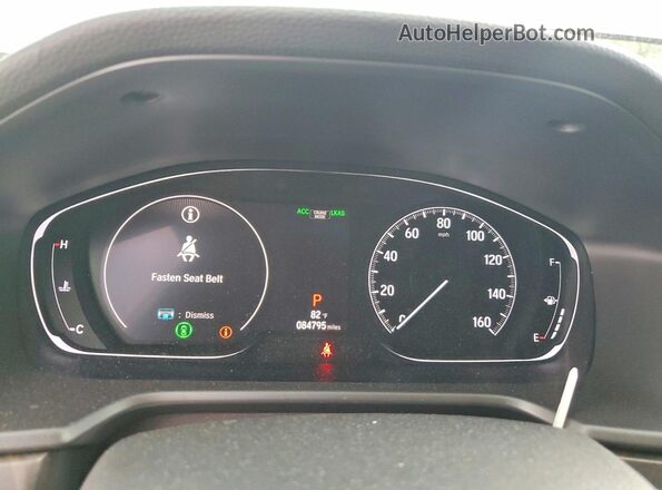 1HGCV2F53KA012039 2019 HONDA ACCORD Черный Вид щитка приборов