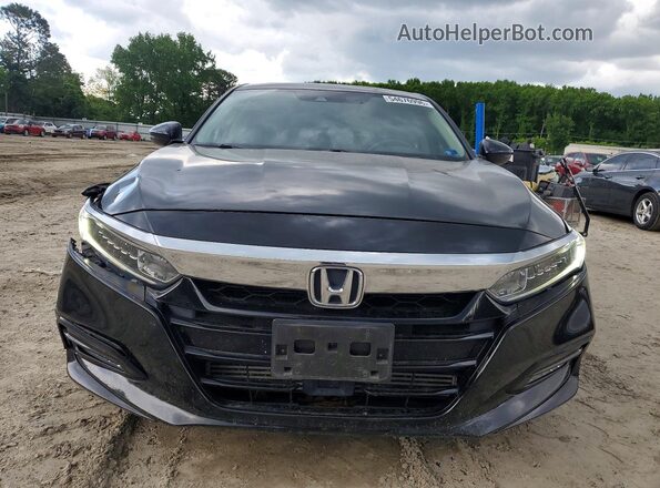 1HGCV2F53KA012039 2019 HONDA ACCORD Черный Вид спереди