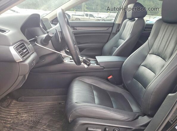 1HGCV2F53KA012039 2019 HONDA ACCORD Черный Вид салона спереди