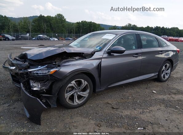 1HGCV2F54JA008564 2018 HONDA ACCORD Gray Передня ліва чверть