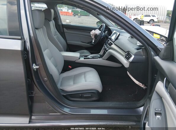 1HGCV2F54JA008564 2018 HONDA ACCORD Gray Вид салону спереду