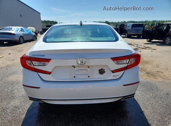 1HGCV2F56KA014674 2019 HONDA ACCORD White Rear view