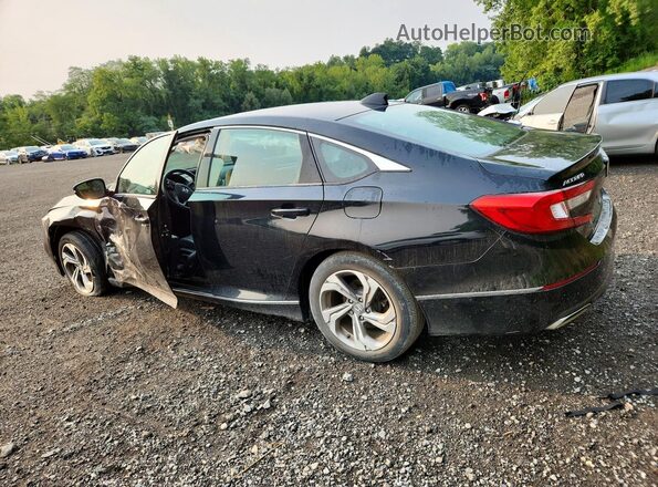 1HGCV2F57JA025178 2018 HONDA ACCORD Black Հետևի ձախ