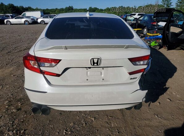1HGCV2F57LA016354 2020 HONDA ACCORD White Вид ззаду