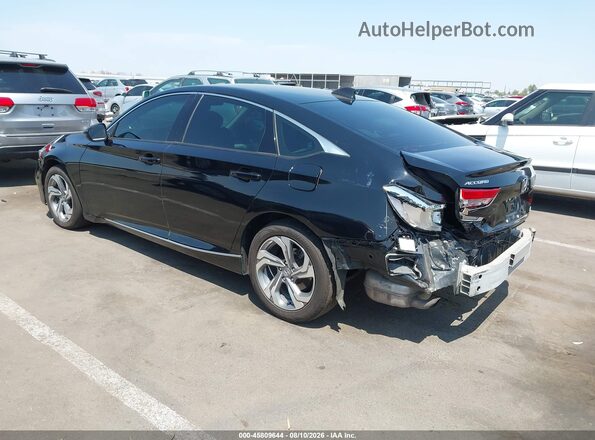1HGCV2F58JA037789 2018 HONDA ACCORD Black Задня ліва чверть