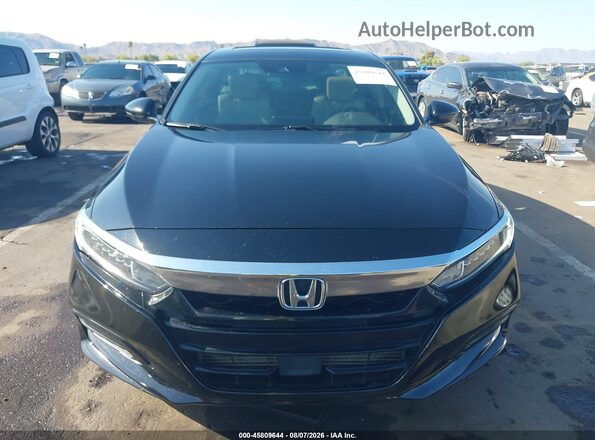 1HGCV2F58JA037789 2018 HONDA ACCORD Black Вид задньої частини салону