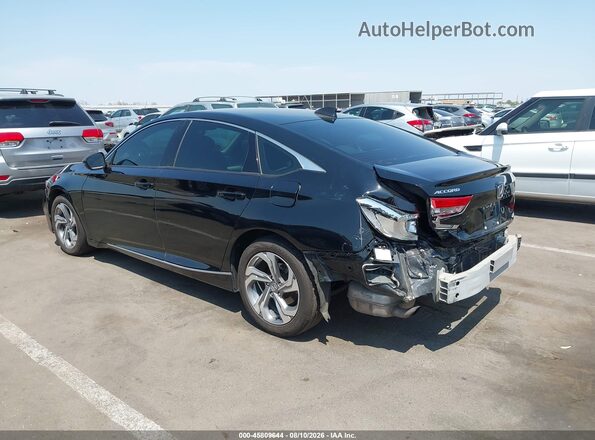 1HGCV2F58JA037789 2018 HONDA ACCORD Black Вид спереду