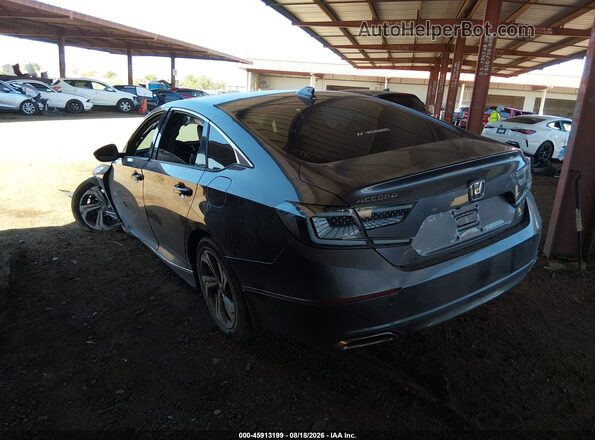 1HGCV2F59JA026509 2018 HONDA ACCORD Gray Trasero izquierdo