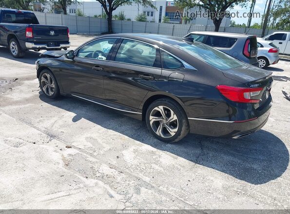 1HGCV2F5XJA044954 2018 HONDA ACCORD Black Հետևի ձախ