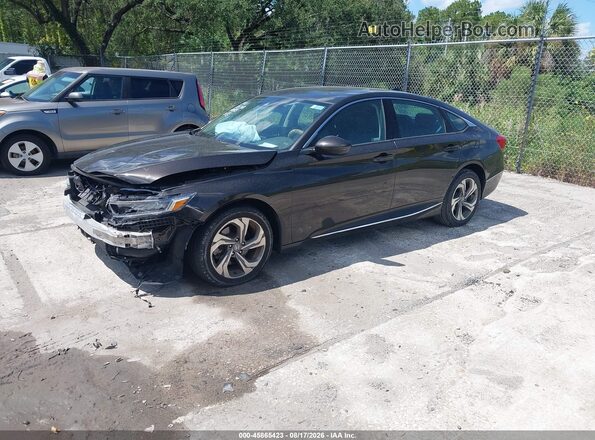 1HGCV2F5XJA044954 2018 HONDA ACCORD Black Առջևի ձախ երեք քառորդ տեսարան