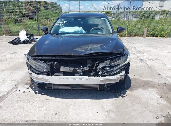 1HGCV2F5XJA044954 2018 HONDA ACCORD Black Դիմացի տեսք