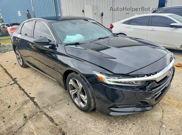 1HGCV2F60JA013138 2018 HONDA ACCORD Black Передня права чверть