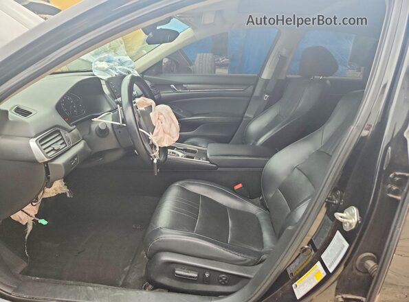 1HGCV2F60JA013138 2018 HONDA ACCORD Black Вид салону спереду