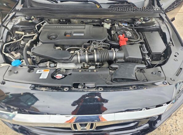 1HGCV2F60JA013138 2018 HONDA ACCORD Black Вид задньої частини салону