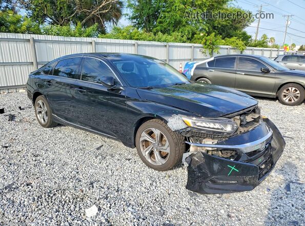 1HGCV2F62JA036033 2018 HONDA ACCORD Black Front right