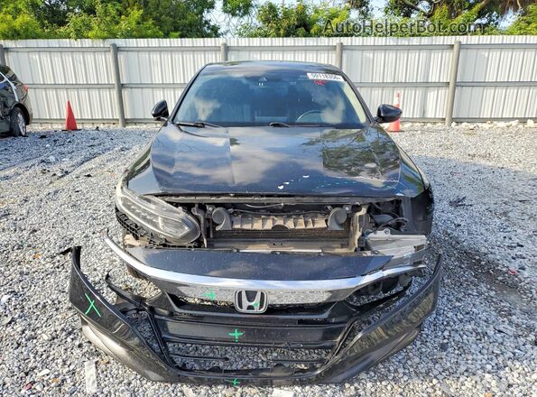1HGCV2F62JA036033 2018 HONDA ACCORD Black Front view