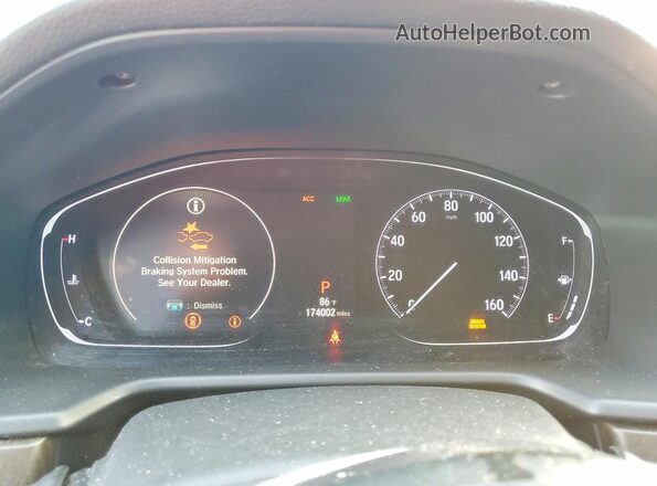 1HGCV2F62JA036033 2018 HONDA ACCORD Black Instrument cluster view