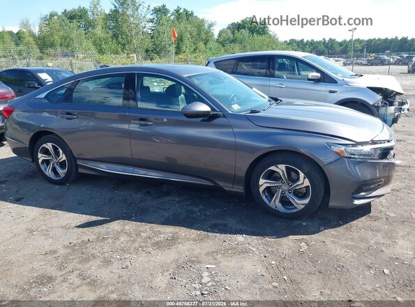 1HGCV2F66JA029070 2018 HONDA ACCORD Серый Вид задней части салона