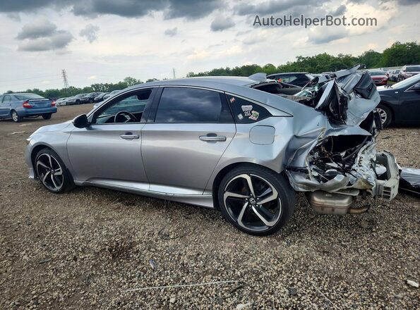 1HGCV2F67JA037792 2018 HONDA ACCORD Silver Tył lewy