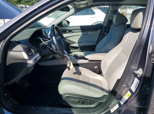 1HGCV2F6XJA004074 2018 HONDA ACCORD Gray Вид салону спереду