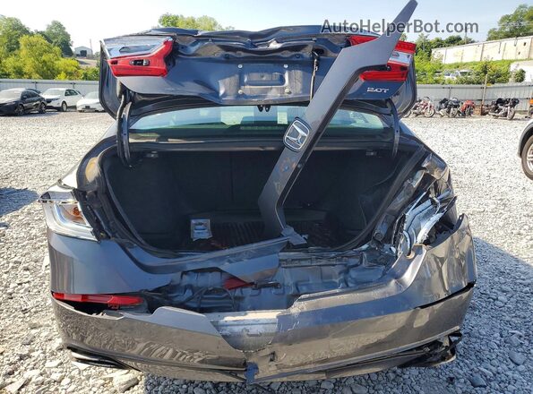 1HGCV2F6XJA004074 2018 HONDA ACCORD Gray Вид ззаду