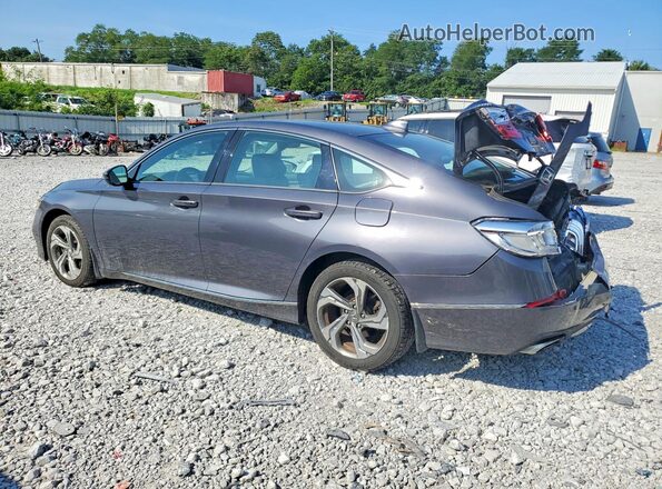 1HGCV2F6XJA004074 2018 HONDA ACCORD Gray Задня ліва чверть