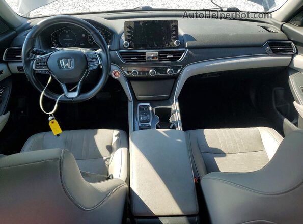 1HGCV2F6XJA004074 2018 HONDA ACCORD Gray Вид панелі приладів