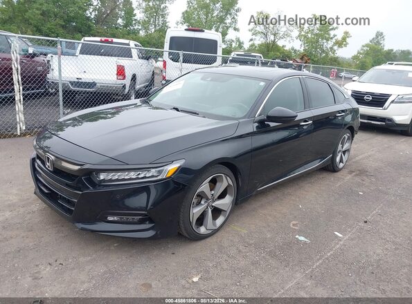 1HGCV2F90JA001890 2018 HONDA ACCORD Black Przód lewy