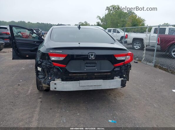 1HGCV2F90JA001890 2018 HONDA ACCORD Black Widok z przodu