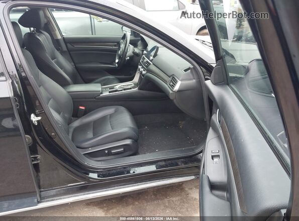 1HGCV2F90JA001890 2018 HONDA ACCORD Black Widok wnętrza z przodu