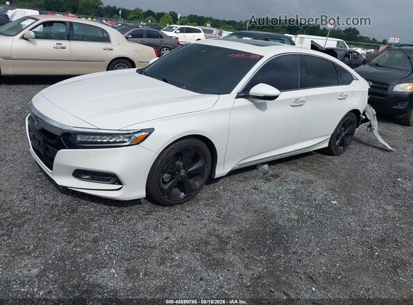 1HGCV2F90JA038664 2018 HONDA ACCORD White Przód lewy