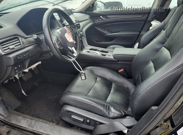 1HGCV2F90JA051978 2018 HONDA ACCORD Black Vista interior delantera