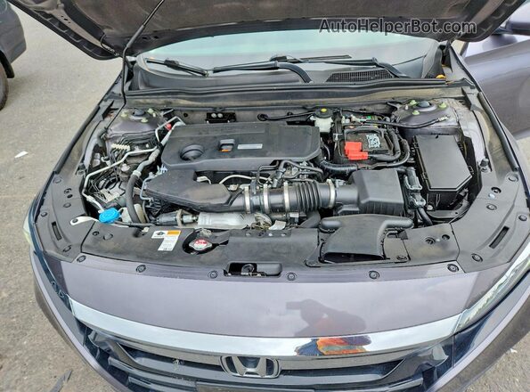 1HGCV2F90KA024118 2019 HONDA ACCORD Серый Вид задней части салона