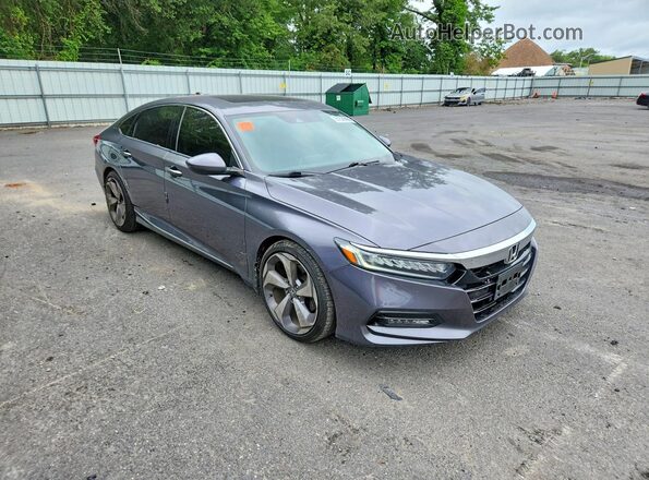 1HGCV2F90KA024118 2019 HONDA ACCORD Серый Передняя правая четверть