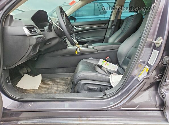 1HGCV2F90KA024118 2019 HONDA ACCORD Серый Вид салона спереди