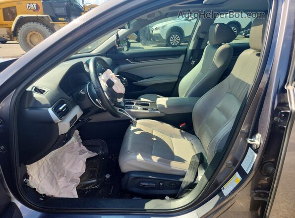 1HGCV2F90LA009572 2020 HONDA ACCORD Gray წინა სალონის ხედი