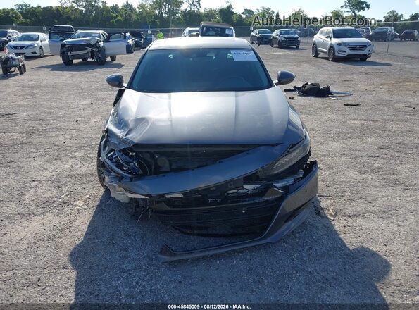 1HGCV2F92JA018383 2018 HONDA ACCORD Gray Widok zestawu wskaźników