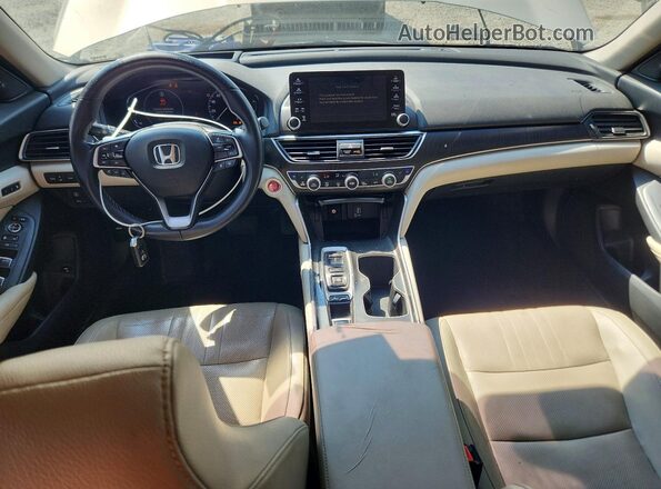 1HGCV2F92JA020022 2018 HONDA ACCORD Tan Առջևի վահանակի տեսք