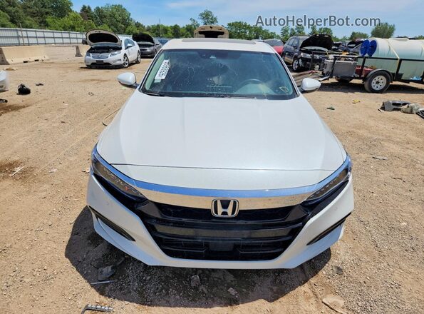 1HGCV2F93JA015721 2018 HONDA ACCORD White წინა ხედი