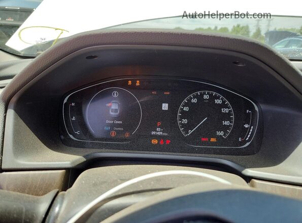 1HGCV2F93JA015721 2018 HONDA ACCORD White ხელსაწყოთა პანელის ხედი