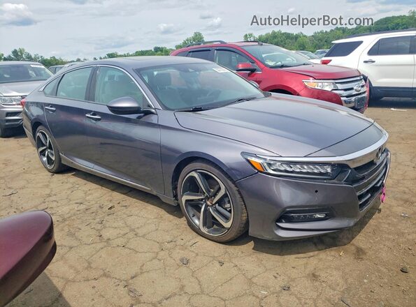 1HGCV2F93KA034738 2019 HONDA ACCORD Gray Delantero derecho