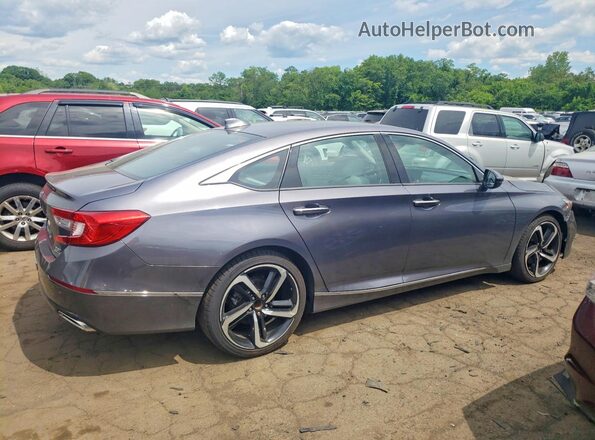 1HGCV2F93KA034738 2019 HONDA ACCORD Gray Trasero derecho