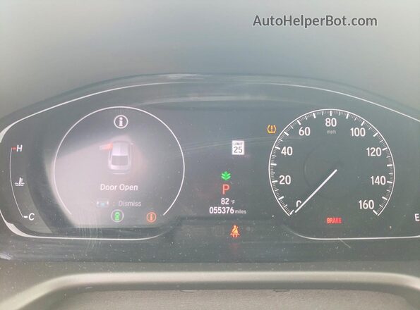 1HGCV2F93KA034738 2019 HONDA ACCORD Gray Vista del cuadro de instrumentos