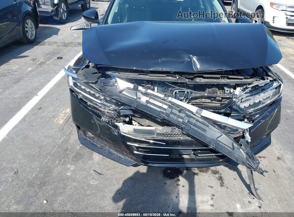 1HGCV2F93MA012970 2021 HONDA ACCORD Black Widok z przodu